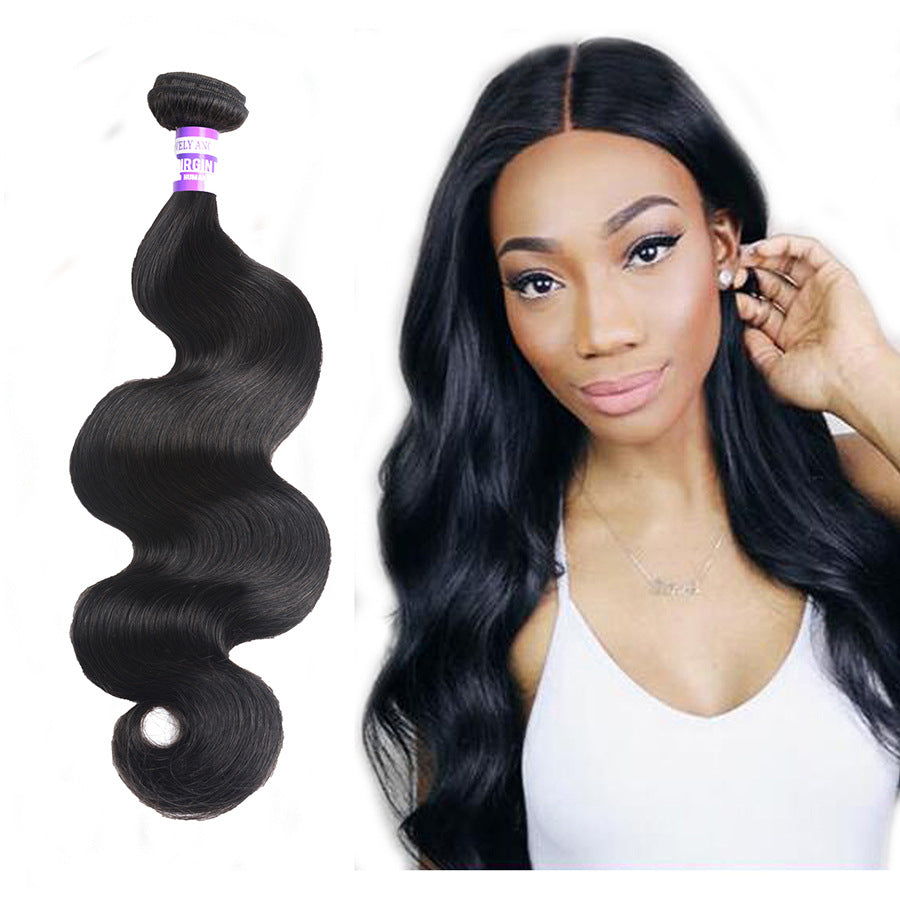 Cortina de cabello brasileño con ondas corporales