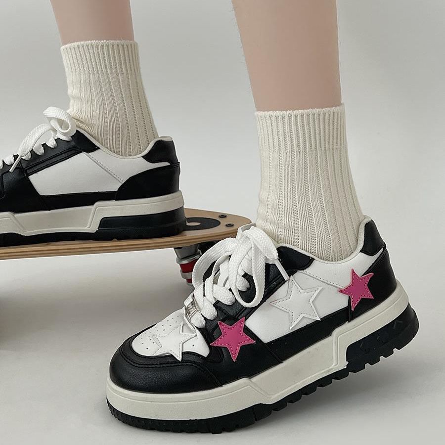 Zapatillas bajas versátiles de alta gama con punta redonda de estilo coreano para mujer