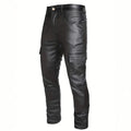Pantalones de PU a prueba de viento para hombre, ideales para motocicletas y actividades al aire libre.