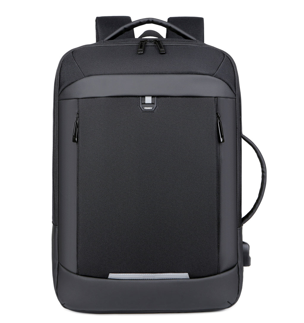 Mochila negra transpirable y multifuncional para portátil