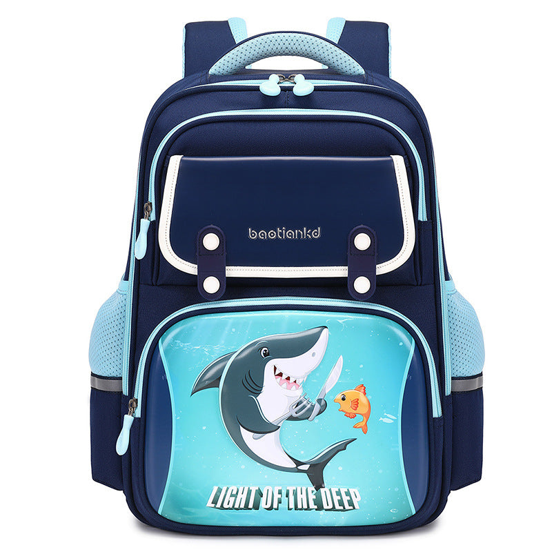 Mochila escolar para niños, ligera, de gran capacidad y con dibujos animados.