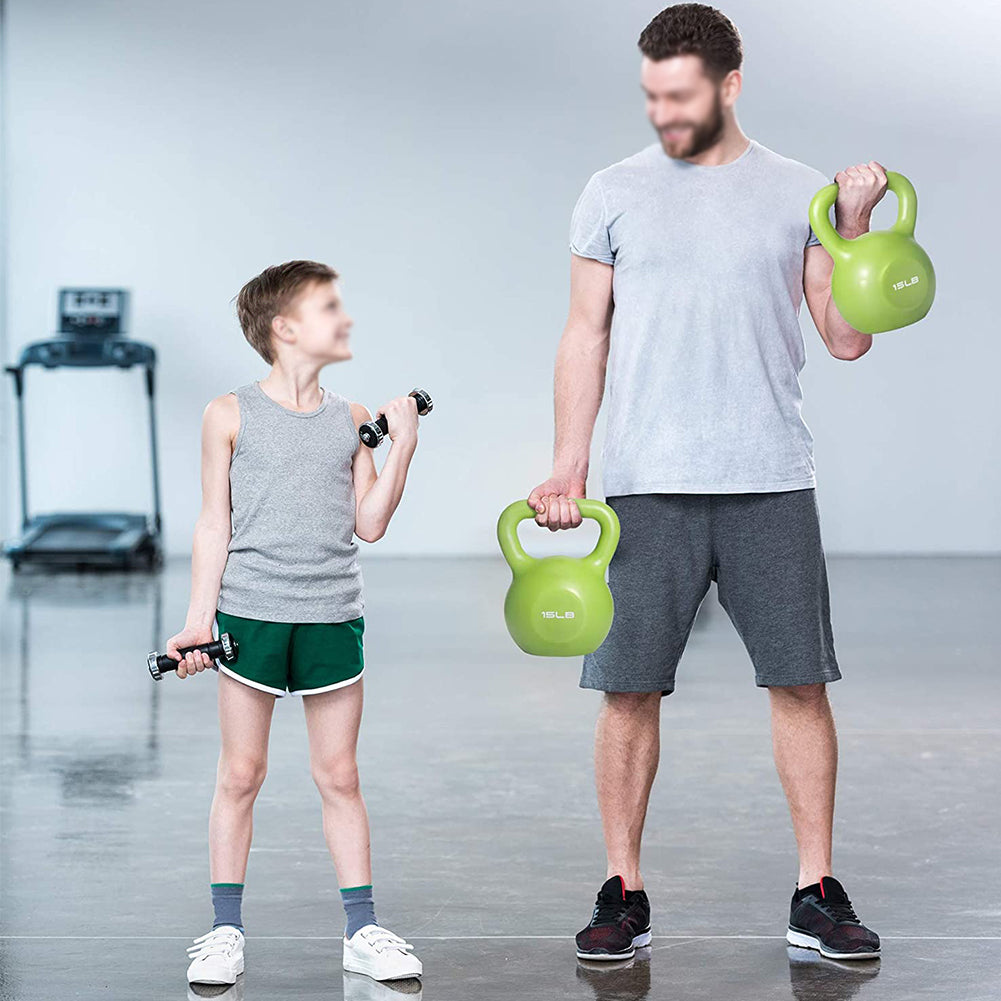 10lbs Kettlebell Set, Strength Training Kettlebells Weight Set For Women, Vinyl Coated Kettle Bell For Home Gym Workout Weight Lifting Equipment, Comfortable Grip Wide Handle Weights