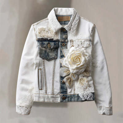 Chaqueta vaquera estampada de moda urbana
