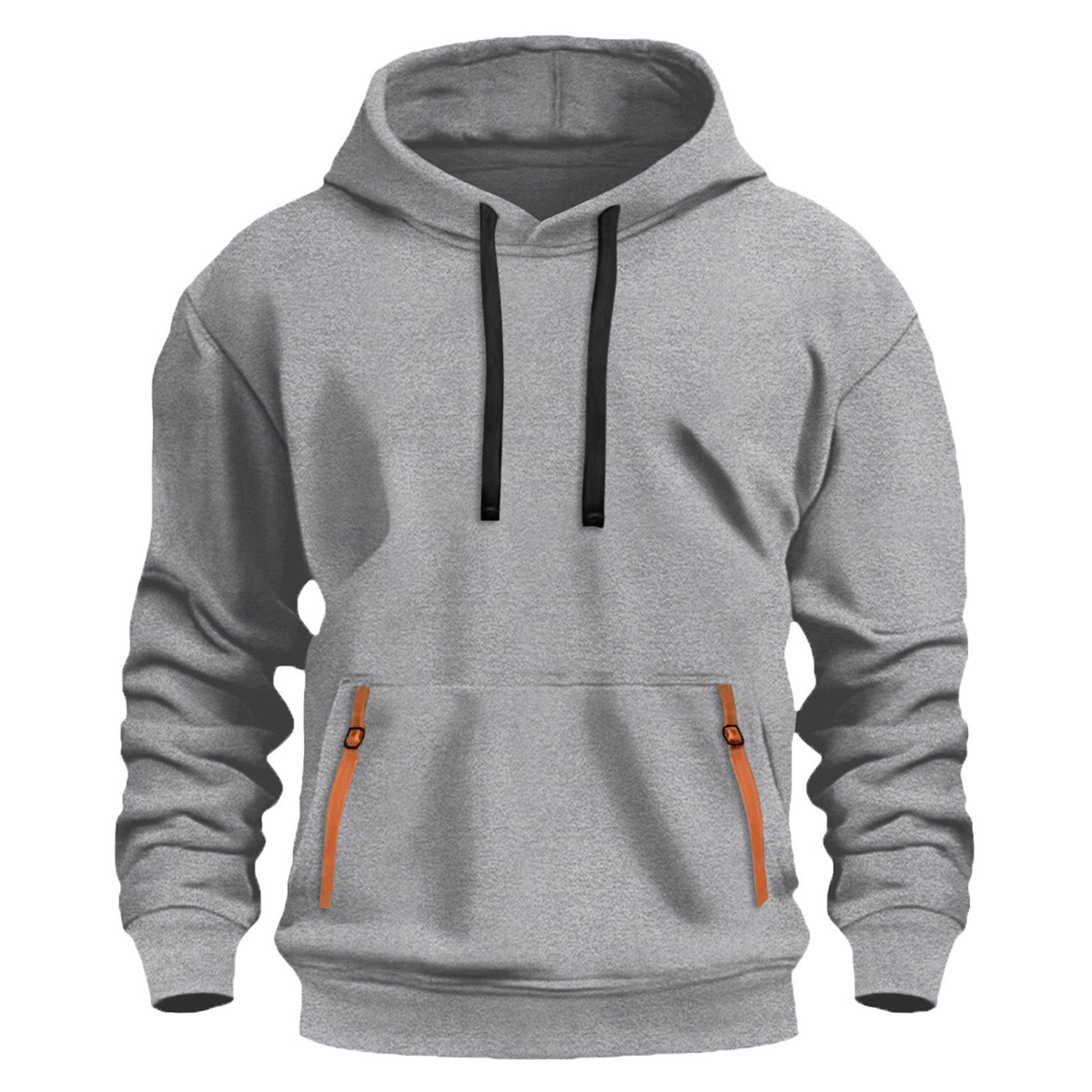 Nueva sudadera con capucha forrada de polar para hombre otoño-invierno