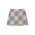 Womens High-Waisted Simple Wool Plaid Skirt
