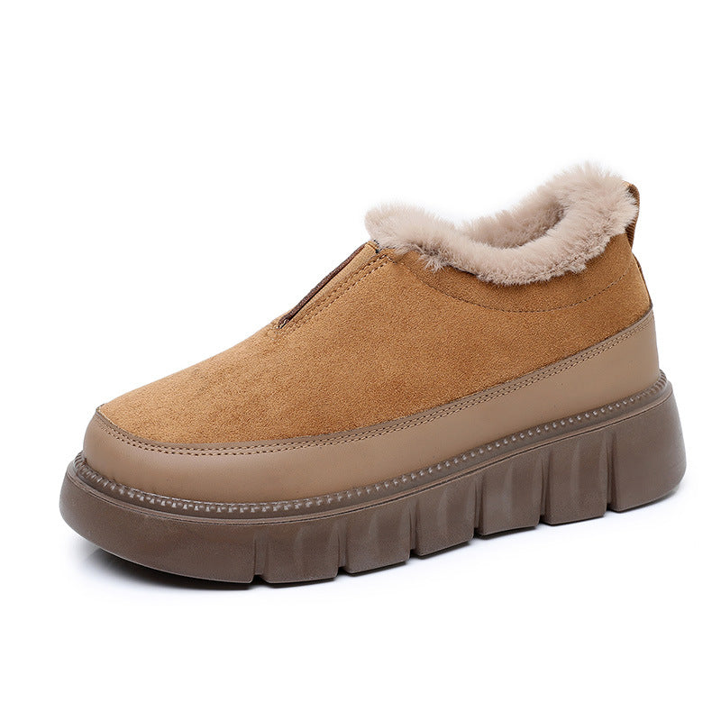 Botas de nieve con aislamiento grueso y suela blanda para mujer