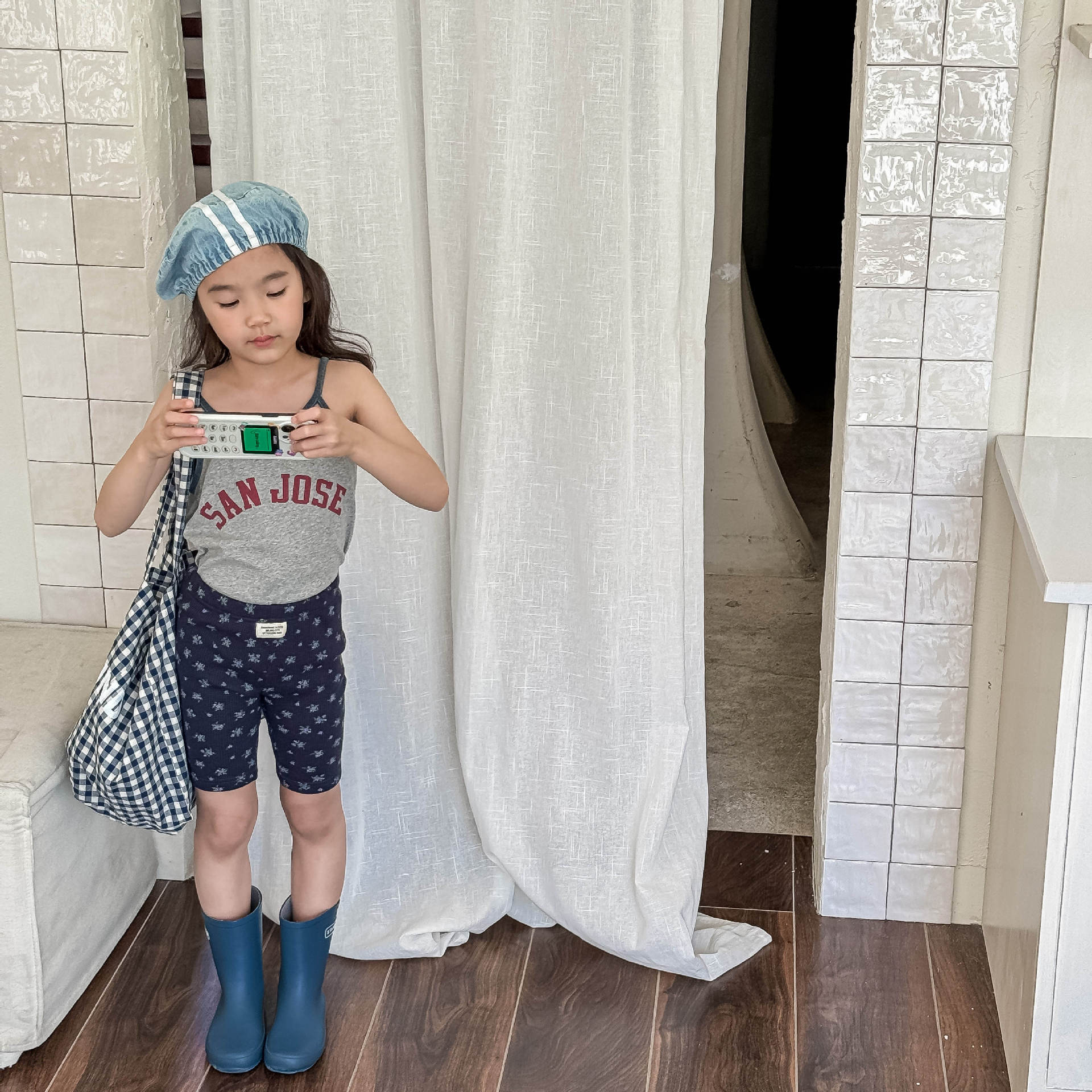 Leggings cortos de cintura alta para niñas