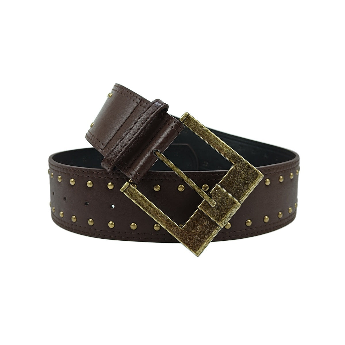 Womens Retro Punk Style Leather Belt With Rivet Decorations