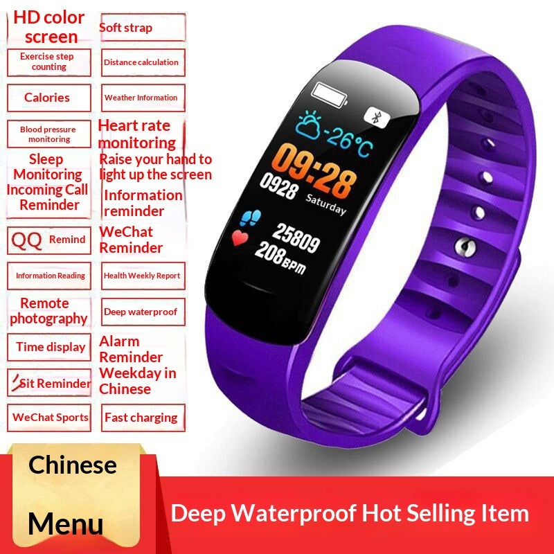 Reloj despertador inteligente con Bluetooth y podómetro multifuncional para fitness