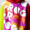 Sudadera deportiva informal con capucha y mangas caídas, talla europea
