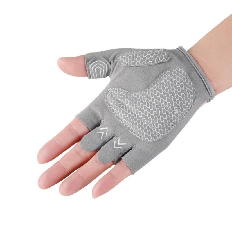 Guantes de medio dedo ligeros y transpirables para hombre y mujer, ideales para ciclismo, senderismo y fitness.