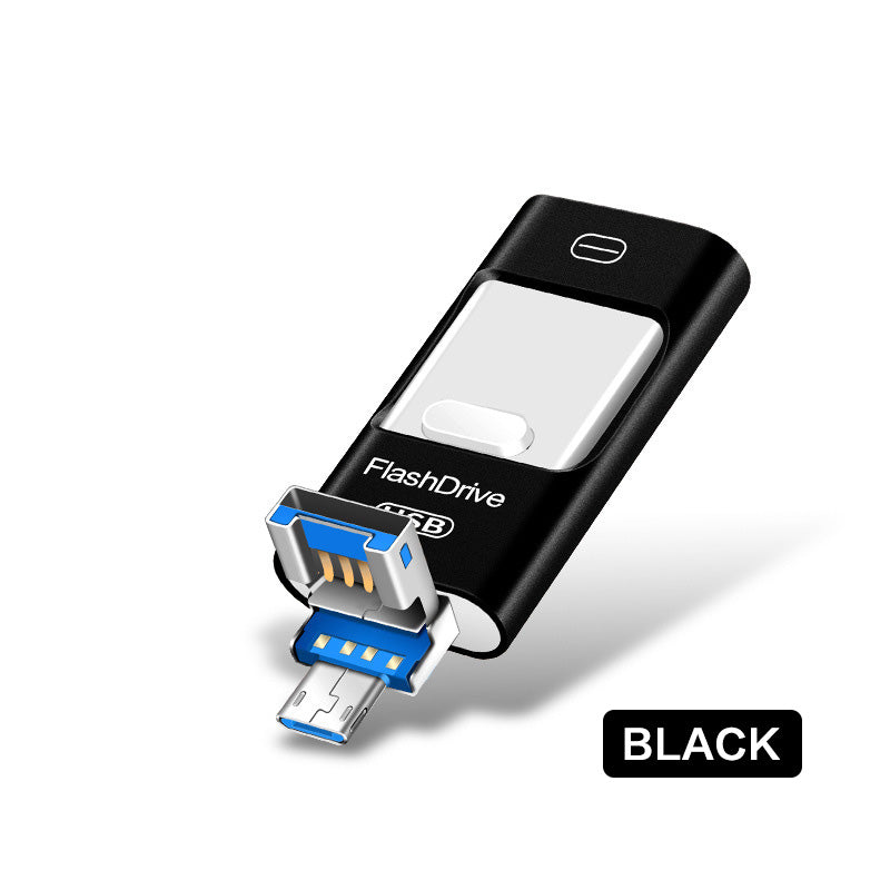 Unidad USB universal tres en uno para teléfono móvil y ordenador