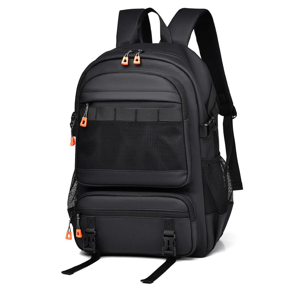 Mochila de negocios minimalista de gran capacidad y color sólido para hombre