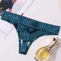 Women's Cotton Jacquard Seamless Tape Thong Panties