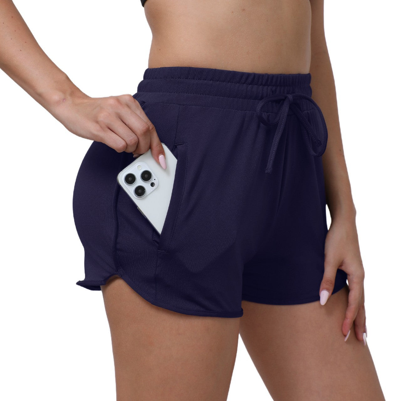 Pantalones cortos minimalistas y elegantes de corte entallado para mujer