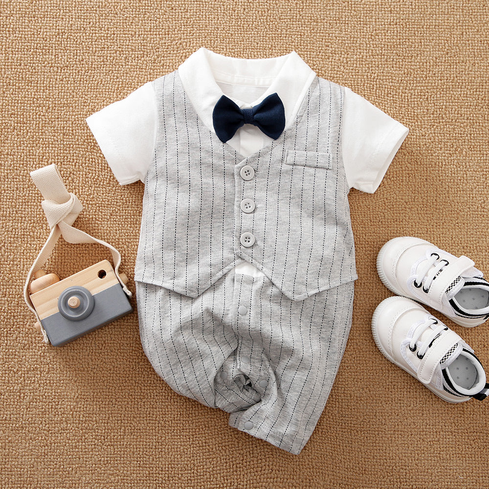 Mono de caballero para bebé niño Ropa de otoño para bebé