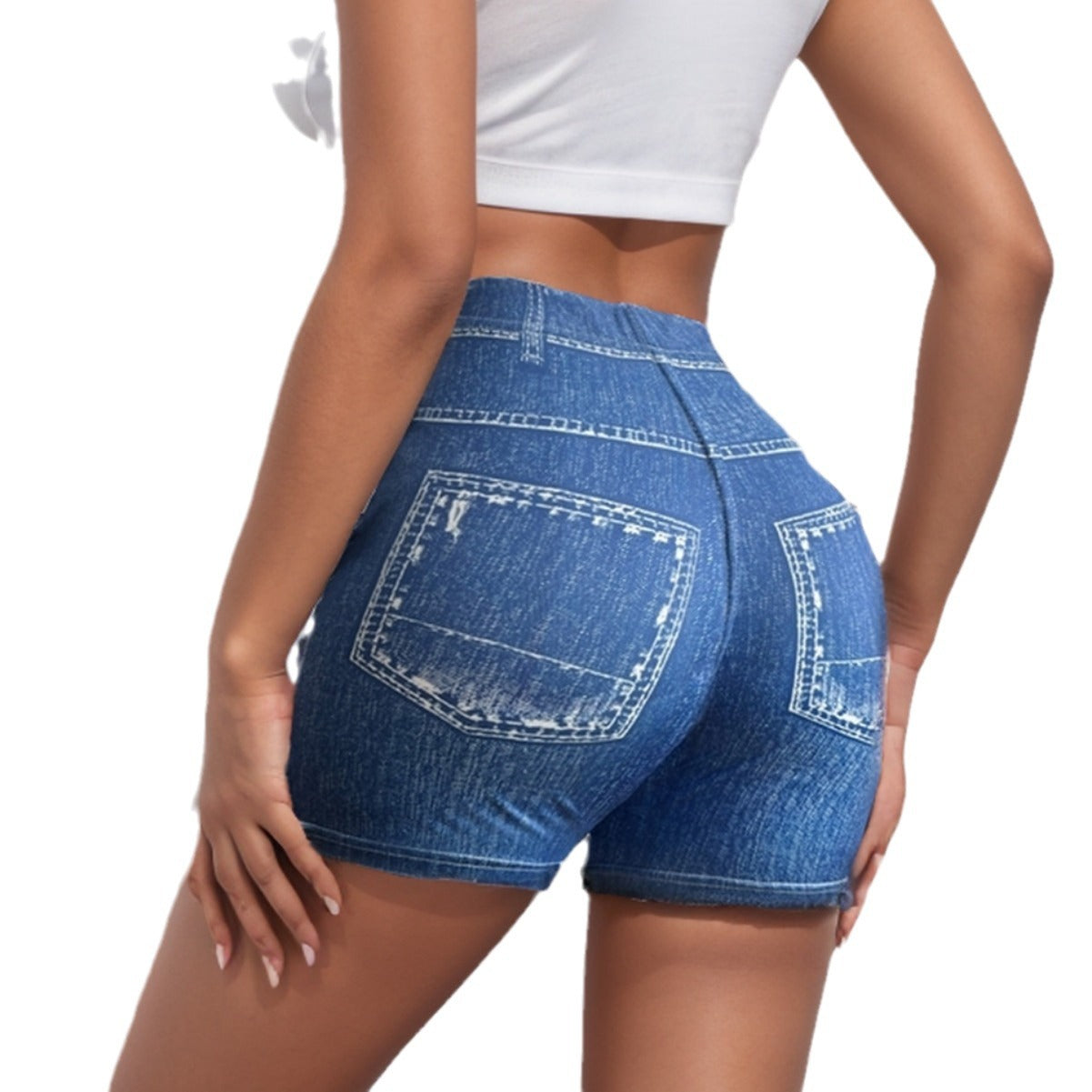 Shorts de entrenamiento con forma de melocotón que levantan los glúteos