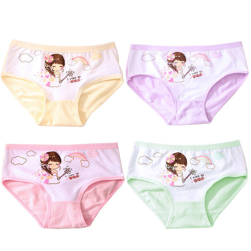 Ropa interior infantil para niñas, bóxer de algodón puro