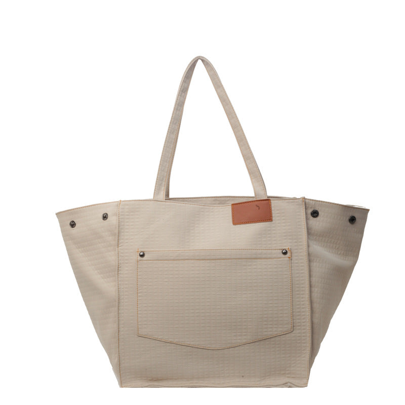 Bolso de lona elegante de gran capacidad y un solo hombro para mujer