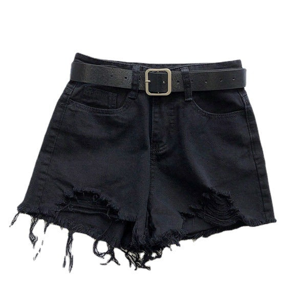 Pantalones cortos de mezclilla Spicy Girl, estilo adelgazante de cintura alta
