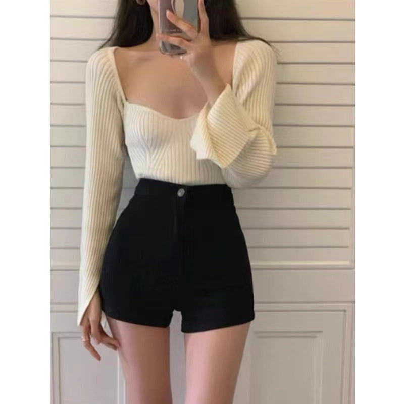 Falda vaquera retro combinable para mujer
