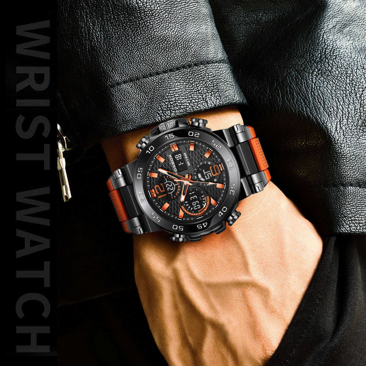 Reloj deportivo elegante y multifuncional con resistencia al agua.