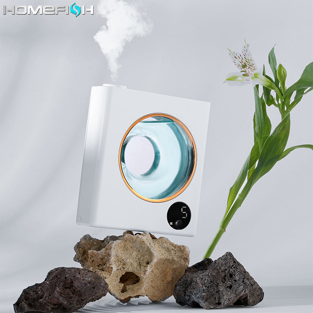 Máquina de aromaterapia automática pequeña para el hogar, hotel, baño, expansor de incienso de pared, pulverizador de incienso con carga de aceite esencial.