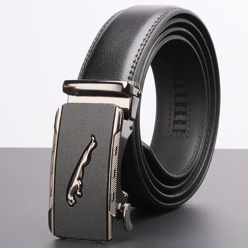 Cinturón de cuero genuino para hombre con hebilla automática