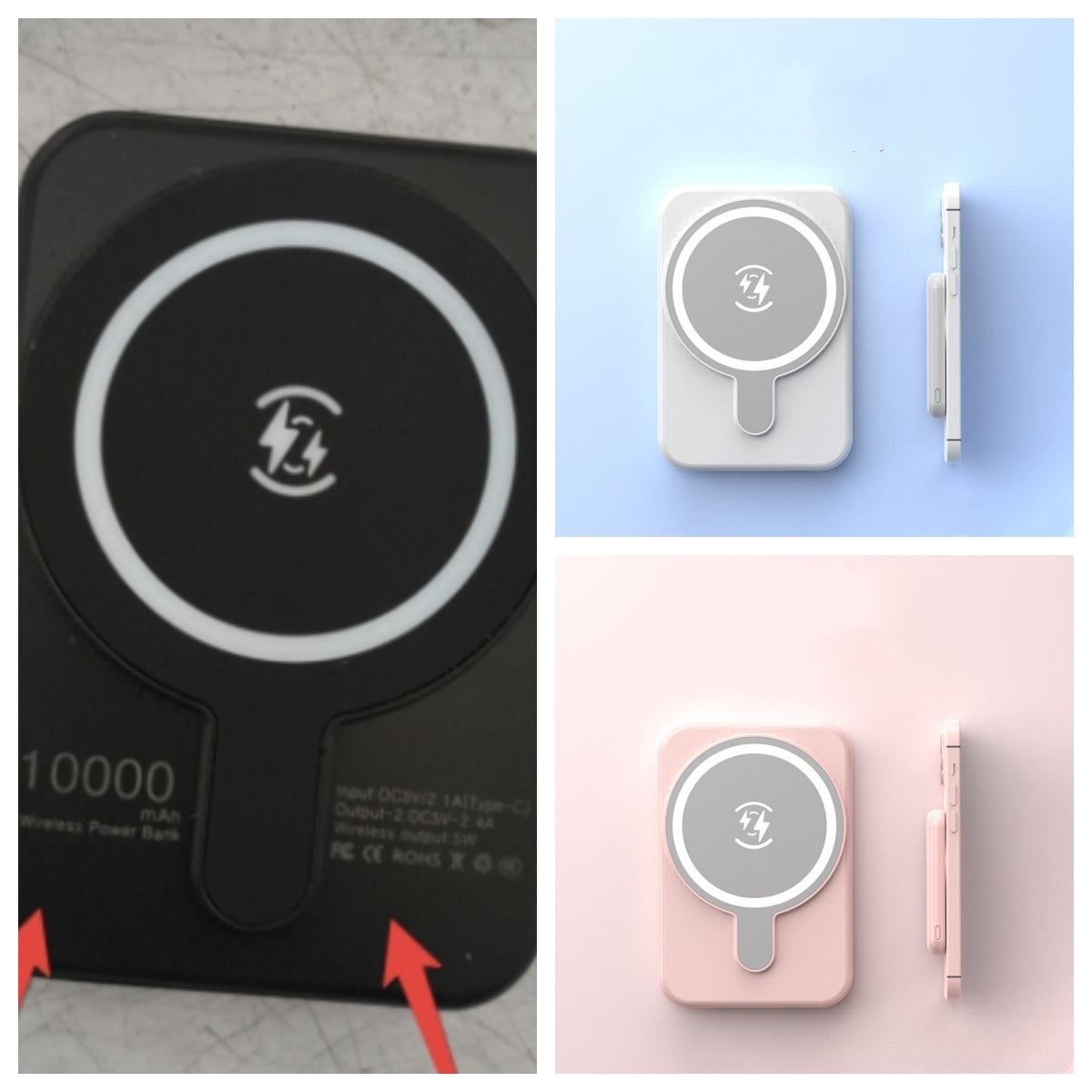 Mini banco de energía inalámbrico magnético de carga rápida de 5000 mAh portátil