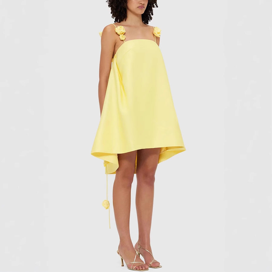 Nuevo vestido camisola de satén primavera verano de Europa y EE. UU.