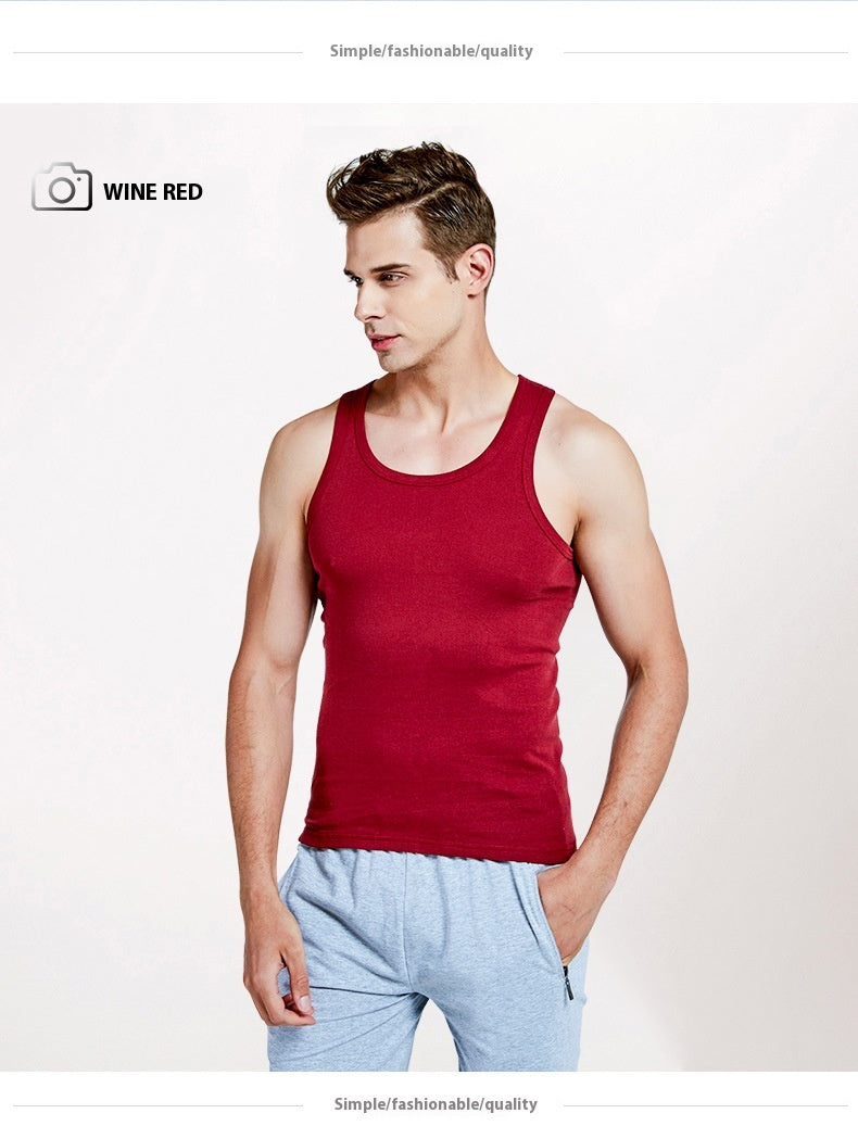 Camiseta deportiva de algodón para hombre, ajustada, transpirable y elástica.