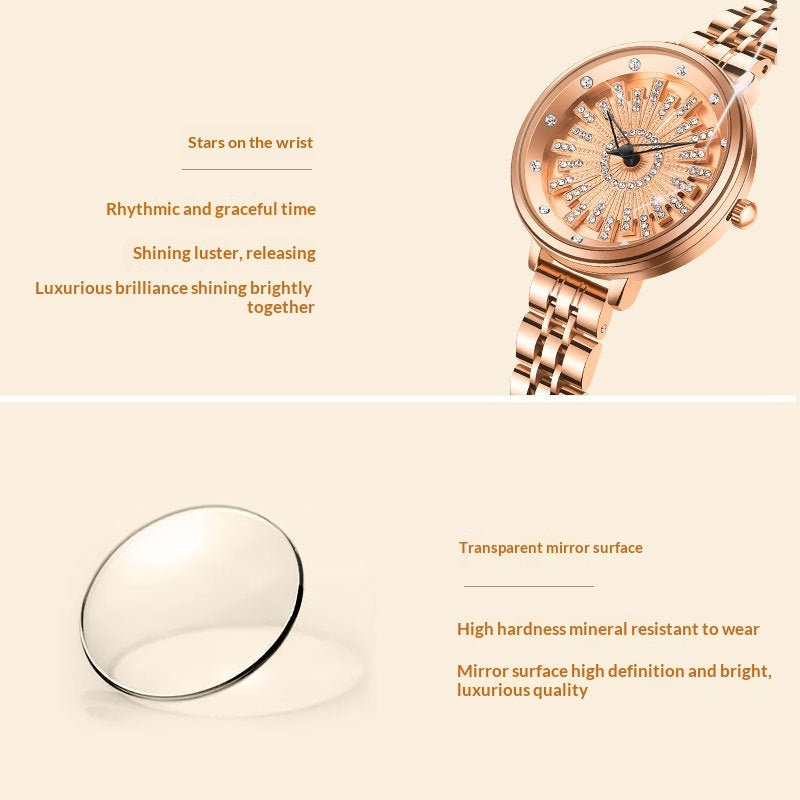 Reloj de cuarzo elegante y de moda para mujer