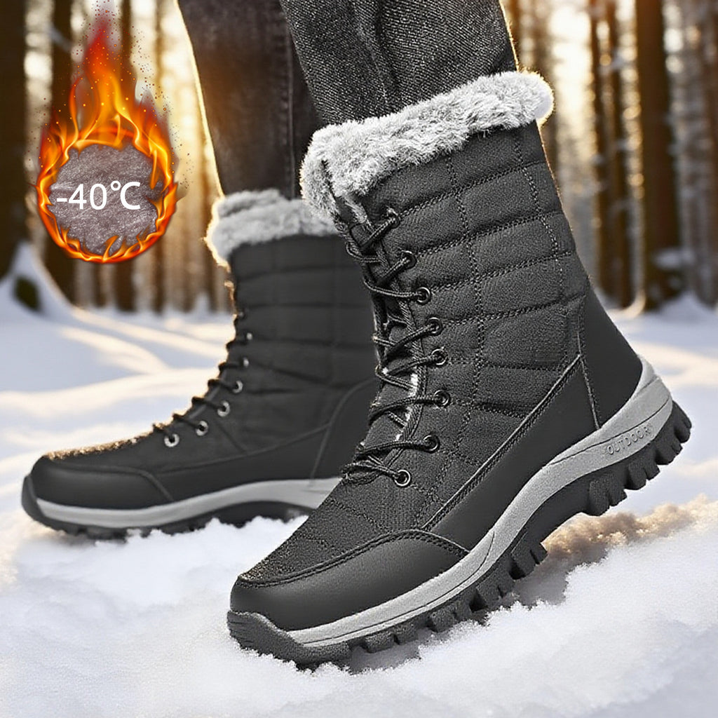 Botas deportivas para exteriores de pelo extralargo, gruesas y antideslizantes para hombre