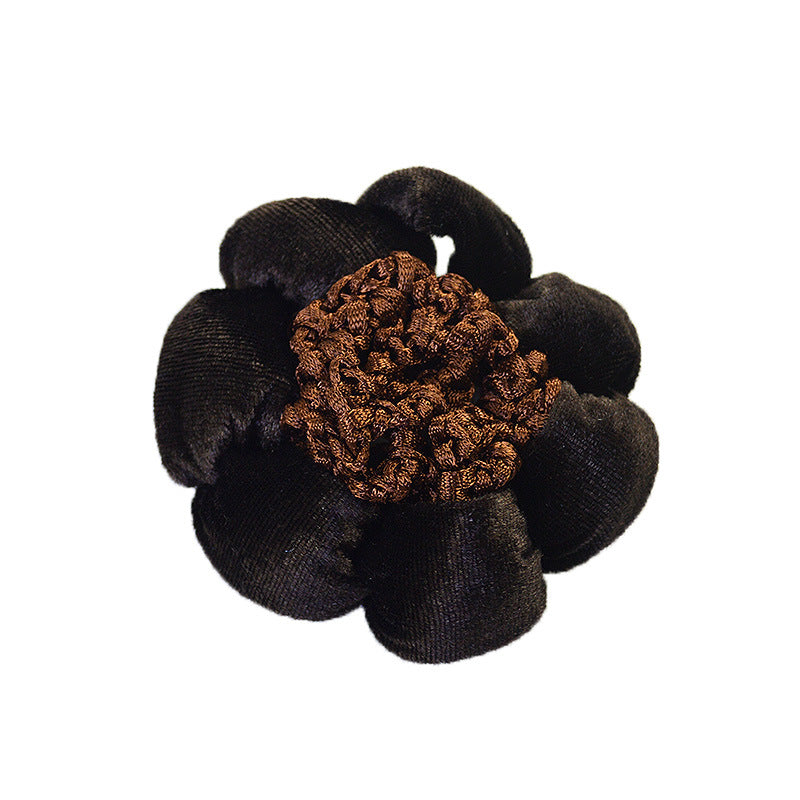 Diadema de terciopelo de color liso para danza con bolsa de malla para el cabello