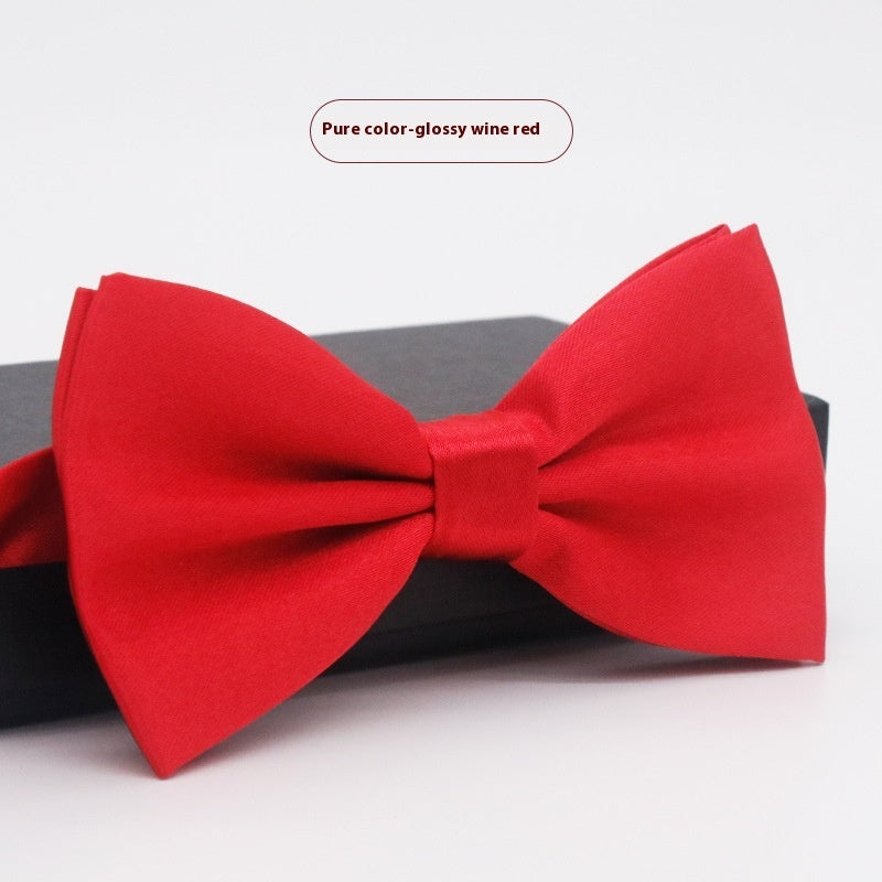 Corbata de lazo para novio, de color liso, para boda, negocios, informal, para hombre
