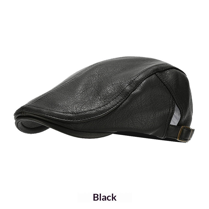Autumn/Winter American-style Leather Trapper Hat Men's Vintage Painter's Cap