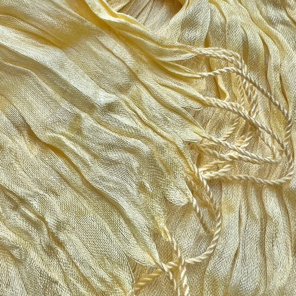 2pcs Sunshine Yellow Crinkle Blend Scarf,Beach Vacation Essential,vacation,daily Life,evening Party,Office Appropriate Subtlety For Women Men