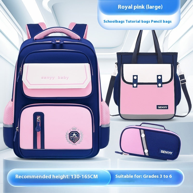 Mochila infantil con protección para la columna vertebral, impermeable, de tela Oxford de gran capacidad
