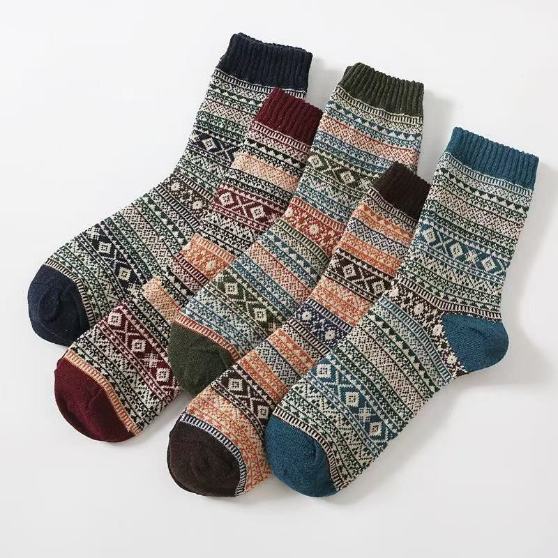 Calcetines térmicos de lana gruesos informales para hombre