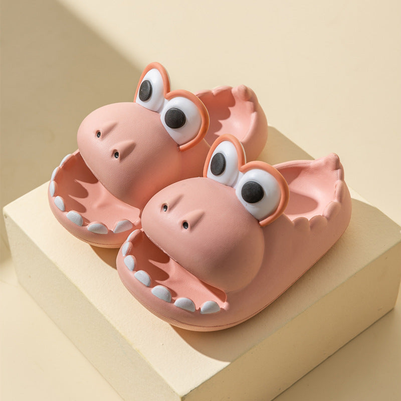 Zapatillas de dinosaurio para niños, venta al por mayor, sandalias de EVA con dibujos animados de verano para padres e hijos, para exteriores, para el hogar, para mujeres, hombres y niños, lindas zapatillas para bebés.