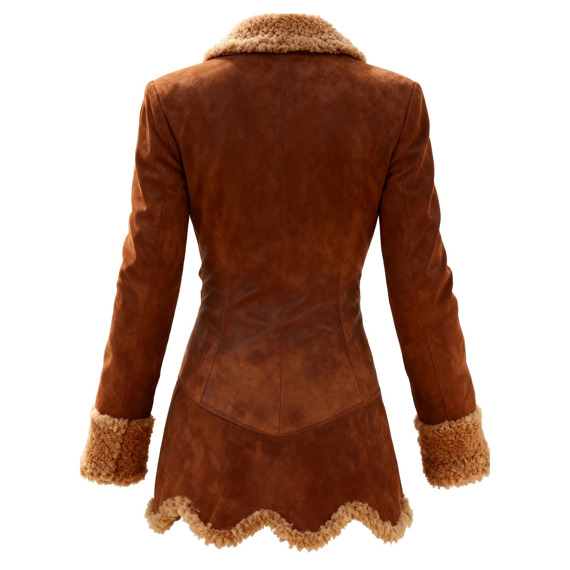 Chaqueta polar con pelo integrado para mujer