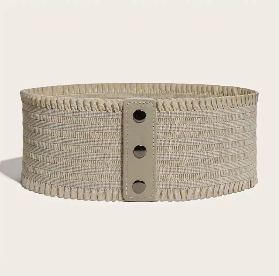 Retro-style Versatile New Womens Elastic Wide Waist Belt