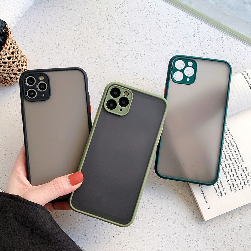 Funda de teléfono transparente esmerilada