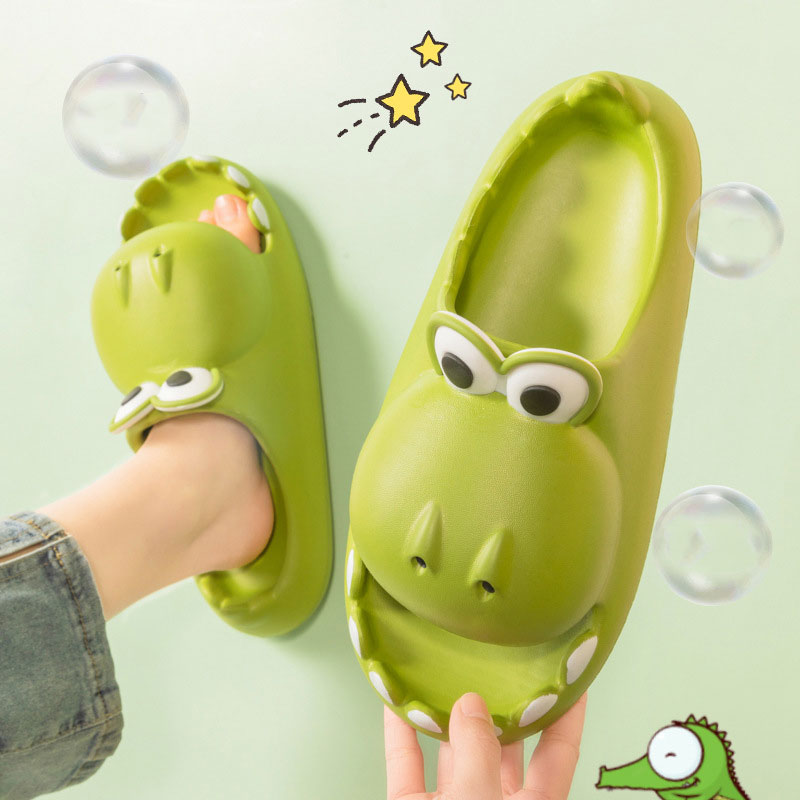 Zapatillas de dinosaurio para niños, venta al por mayor, sandalias de EVA con dibujos animados de verano para padres e hijos, para exteriores, para el hogar, para mujeres, hombres y niños, lindas zapatillas para bebés.