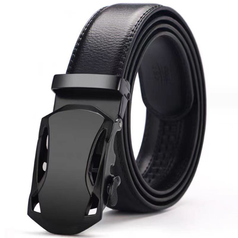 Cinturón de cuero genuino para hombre con hebilla automática