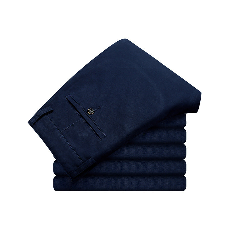 Elastic Mens Casual Pants For Fall And Winter
