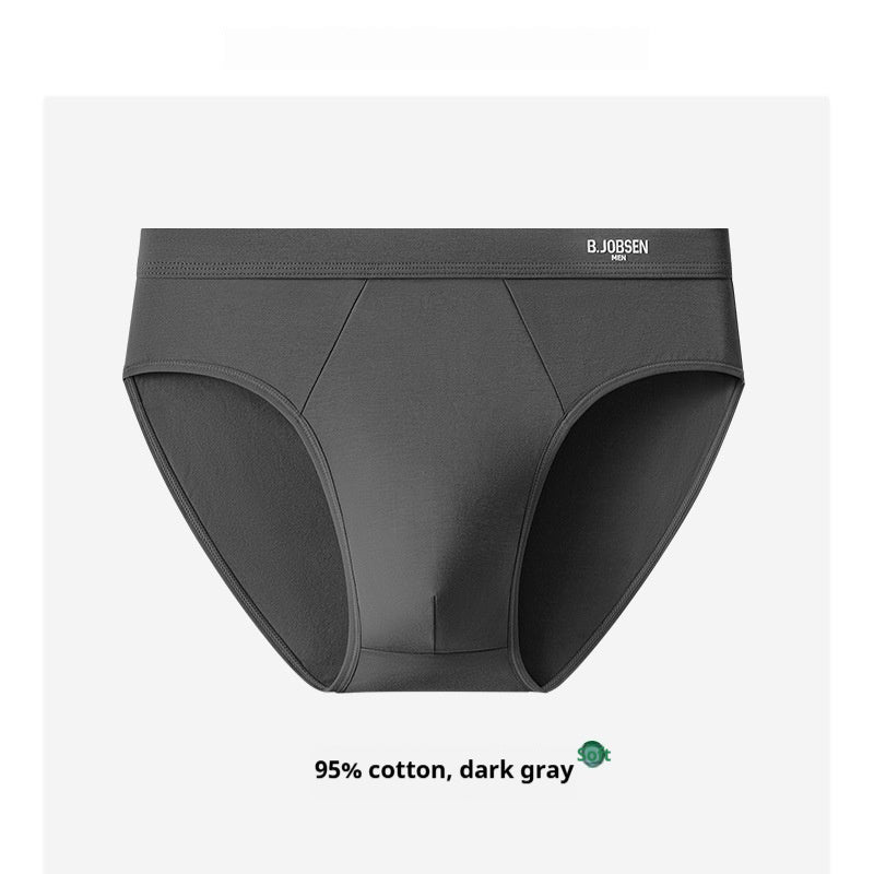 Calzoncillos de algodón transpirables para hombre con entrepierna de algodón antibacteriano.