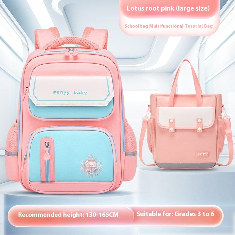 Mochila infantil con protección para la columna vertebral, impermeable, de tela Oxford de gran capacidad