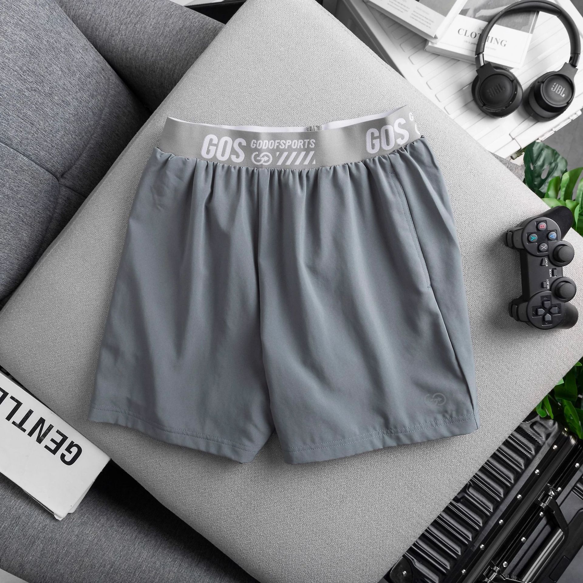 Pantalones cortos deportivos y de fitness de moda, sueltos, de secado rápido, transpirables, informales, finos.