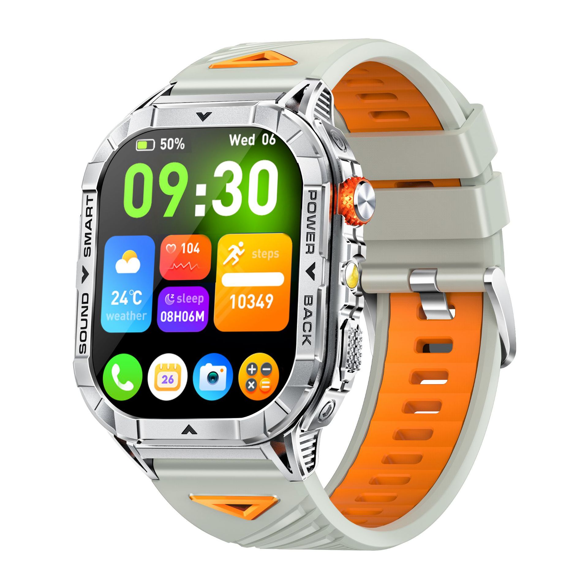 Reloj inteligente K70A con monitorización de frecuencia cardíaca y llamadas Bluetooth